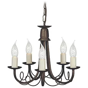 Подвесная люстра Elstead Lighting Minster MN5 BLK/GOLD