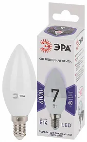 Лампа светодиодная Эра Стандарт E14 7Вт 6000K LED B35-7W-860-E14