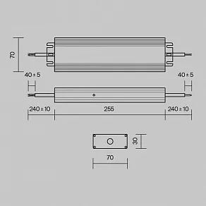 Блок питания с проводом Maytoni Power Supply Magnetic PSL008-200W-48V-IP67