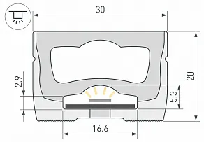 Профиль накладной гибкий Arlight WPH-FLEX 062838