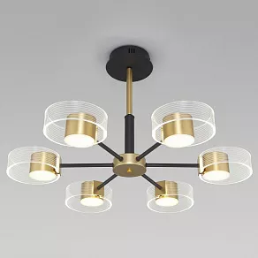 Люстра на штанге Eurosvet Jet 90244/6 черный/золото