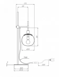 Настольная лампа декоративная Maytoni Erich MOD221-TL-01-N