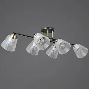 Люстра на штанге ILLUMICO IL0845 IL0845-6CSQ-25BKAB ELITE