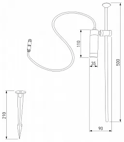 Наземный высокий светильник Elektrostandard Covert 35173/S