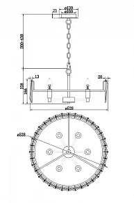 Подвесной светильник Maytoni Puntes MOD043PL-06G