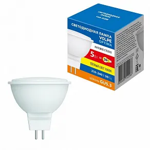 Лампа светодиодная Volpe  GU5.3 5Вт 3000K UL-00008832