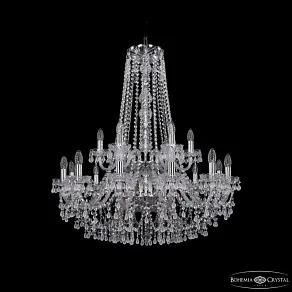 Подвесная люстра Bohemia Ivele Crystal 1410 1410/12+6/300/h-95/2d Ni V0300