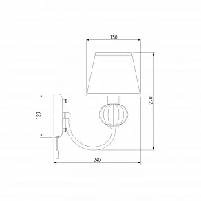 Бра Eurosvet Mella 60072/1 золото
