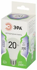 Лампа светодиодная Эра Green Line E27 20Вт 6500K LED A60-20W-865-E27 GL