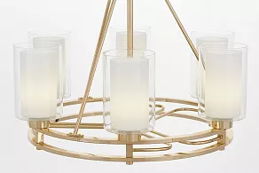 Подвесная люстра LUMINA DECO Marietta LDP 8025-6 F.GD+WT