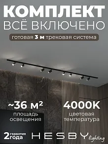 Комплект трековый Hesby Lighting Skylite №3 HSBL_kompl_S003_NI3B4K