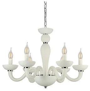 Подвесная люстра Newport ARLETTE 8646/С chrome mat.white