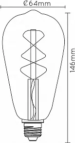 Лампа светодиодная Lucide Step Dim E27 5Вт 2200K 49064/05/65