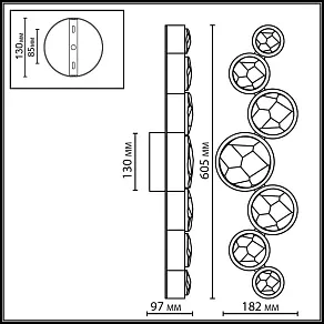 Накладной светильник Odeon Light L-VISION 6684/5WL