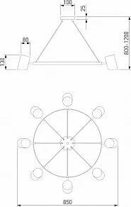 Подвесная люстра Eurosvet Splay 70147/8 черный