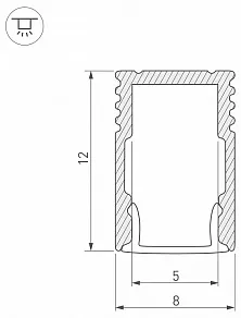 Профиль накладной Arlight SL-MINI 037106