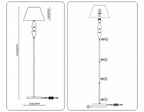 Торшер Ambrella Light LH LH75265 Торшер Ambrella Light LH LH75265