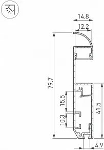 Профиль для плинтусов Arlight ARH-PLINTUS 046390
