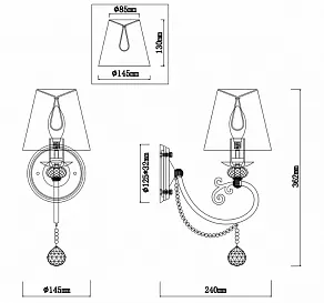 Бра Rivoli Neve A1 SL Б0038401