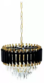 Подвесная люстра LUMINA DECO Funneli LDP 6003-400 BK+F.GD