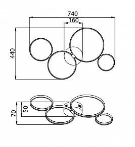 Потолочная люстра Maytoni Olympia MOD448-CL-4-30-W