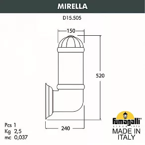 Светильник на штанге Fumagalli Sauro D15.505.000.AYF1R