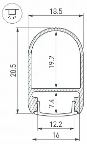Профиль накладной Arlight WARDROBE 054943
