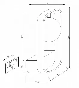 Бра Maytoni Avola MOD431-WL-01-WG