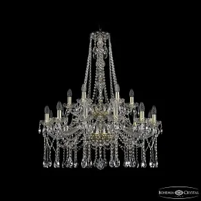 Подвесная люстра Bohemia Ivele Crystal 1413 1413/12+6/300/h-96/2d G