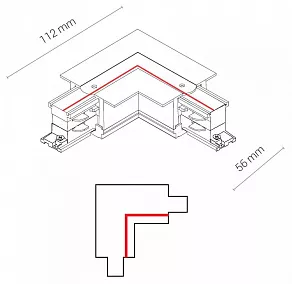 Соединитель угловой L-образный для треков Nowodvorski Ctls Power 8230