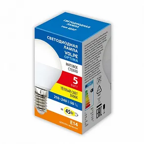 Лампа светодиодная Volpe  E14 5Вт 3000K UL-00008812