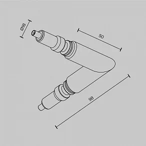Соединитель угловой L-образный для модульных светильников Maytoni Accessories for system Axity CA006EC-BS