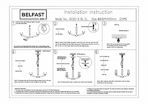 Подвесная люстра Belfast Malone 6035-6 BL CL