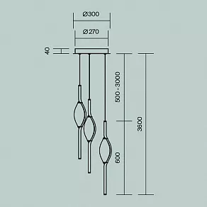 Подвесной светильник Maytoni Foresight MOD347PL-L24BS3K