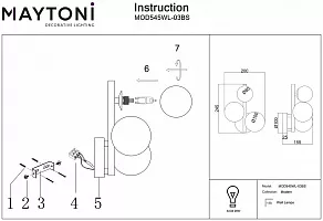 Бра Maytoni Dallas MOD545WL-03BS