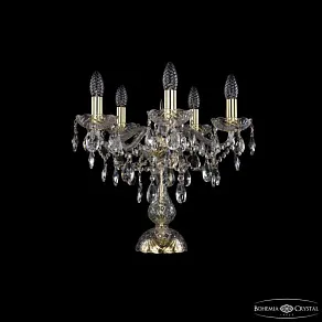 Настольная лампа декоративная Bohemia Ivele Crystal 1415 1415L/5/141-39 G