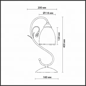 Настольная лампа декоративная Odeon Light Mida 2242/1T