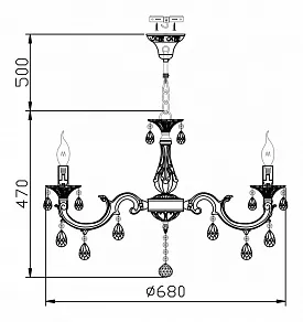 Подвесная люстра Maytoni Pietra ARM339-08-R
