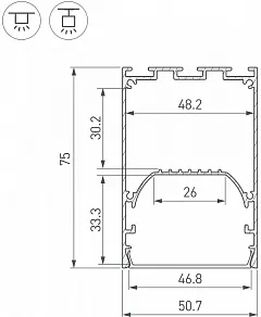 Профиль накладной Arlight SL-LINE 041646