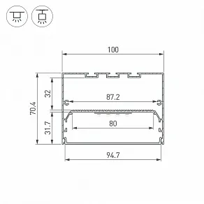 Профиль накладной Arlight POWER 049944