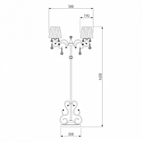 Торшер Eurosvet Ivin 12075/3F белый Strotskis