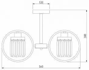 Люстра на штанге Eurosvet Loraine 10128/5 сатин-никель/прозрачный хрусталь Strotskis Smart (10095/5)