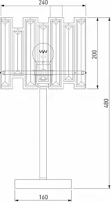 Настольная лампа декоративная Bogate's Cella 01148/1 Strotskis