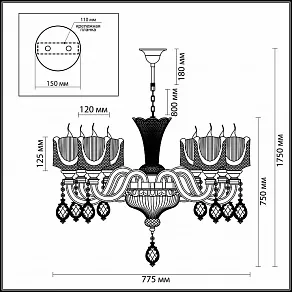 Подвесная люстра Odeon Light Corsa 4002/8