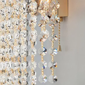 Бра Eurosvet Cinila 3102/2 золото/прозрачный хрусталь Strotskis