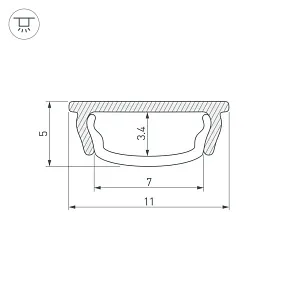 Профиль накладной гибкий Arlight BENT 056202