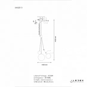 Подвесной светильник iLedex Selfie 19152P/3-6W-3000K SL