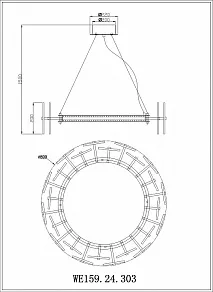 Подвесной светильник Wertmark Nicola WE159.24.303