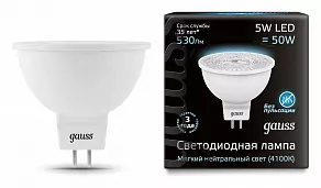 Лампа светодиодная Gauss  GU5.3 5Вт 4100K 101505205