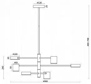 Люстра на штанге F-promo Ducan 3093-6P